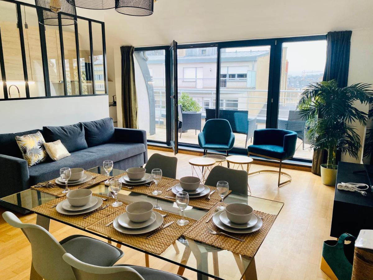 The Luxury Green Penthouse In City Center With Terrace And Free Parking Λουξεμβούργο Εξωτερικό φωτογραφία